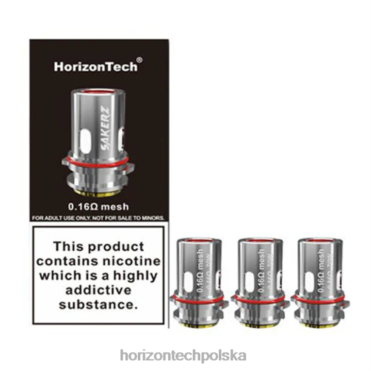 HorizonTech Vape Kit - HorizonTech Sakerz cewki (3-pak) NZ86N158 siatka 0,16 oma (3 sztuki)