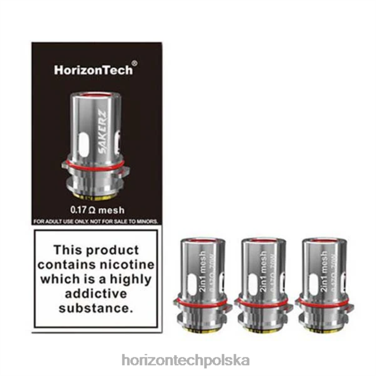 Horizon Tech Coils - HorizonTech Sakerz cewki (3-pak) NZ86N6 Siatka 2 w 1 0,17 oma (3 opakowania)