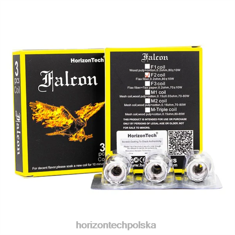 Horizon Tech Vape - HorizonTech Falcon cewki (3-pak) NZ86N160 Cewka f2 0,2 ​​oma