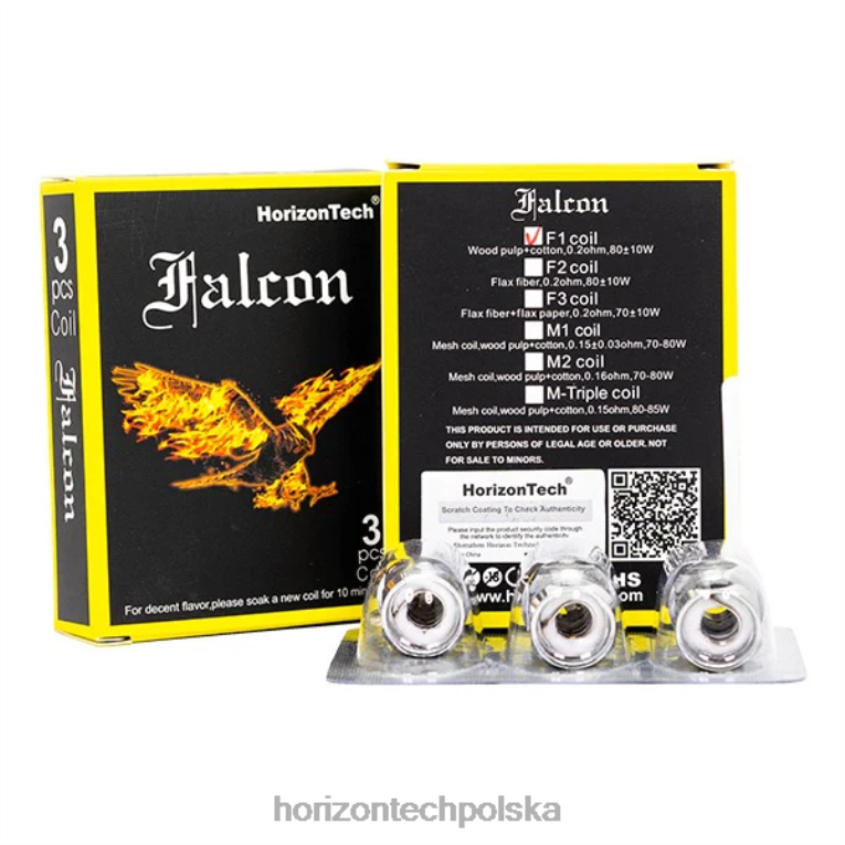 Horizon Tech Vape Tank - HorizonTech Falcon cewki (3-pak) NZ86N7 Cewka f1 0,2 oma