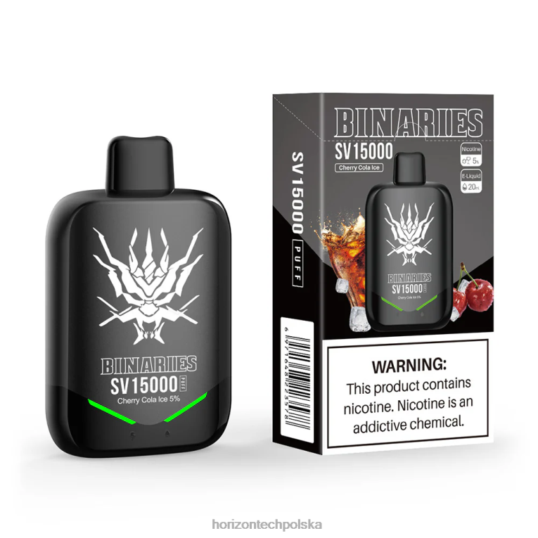 HorizonTech Vape Kit - HorizonTech Binaries Cabin jednorazowe sv NZ86N88 lód wiśniowy cola