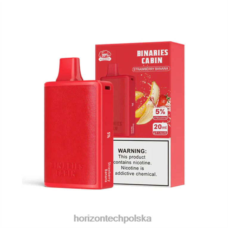 HorizonTech Disposable Vape - HorizonTech Binaries Cabin jednorazowe 20ml NZ86N69 truskawka Banan
