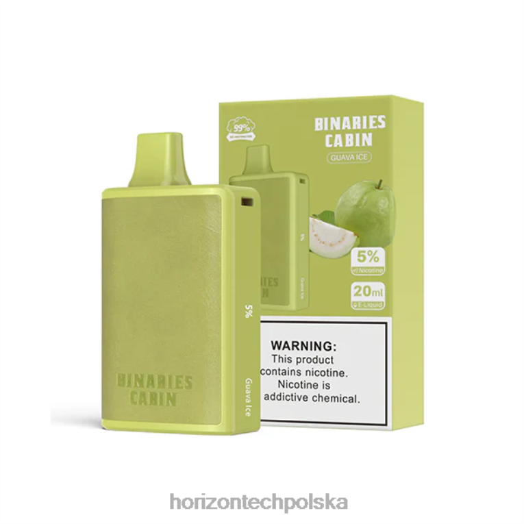 HorizonTech Vape Kit - HorizonTech Binaries Cabin jednorazowe 20ml NZ86N58 lód z guawy