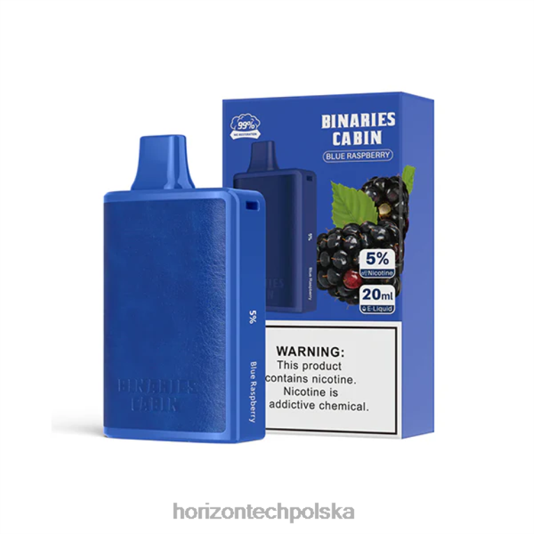 HorizonTech Vape Polska - HorizonTech Binaries Cabin jednorazowe 20ml NZ86N53 niebieska malina
