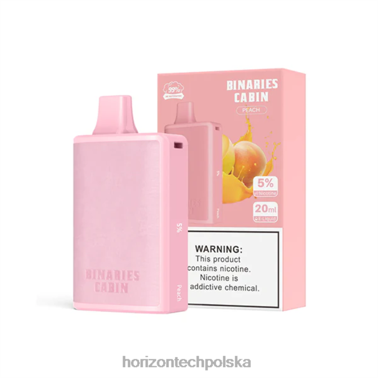 Horizon Tech Company - HorizonTech Binaries Cabin jednorazowe 20ml NZ86N64 brzoskwinia