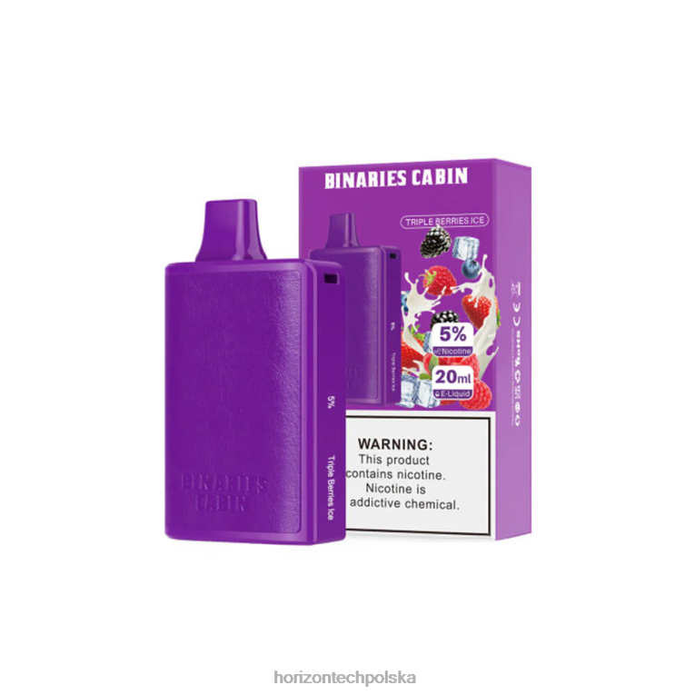 Horizon Tech Company - HorizonTech Binaries Cabin jednorazowe 20ml NZ86N84 potrójny lód jagodowy