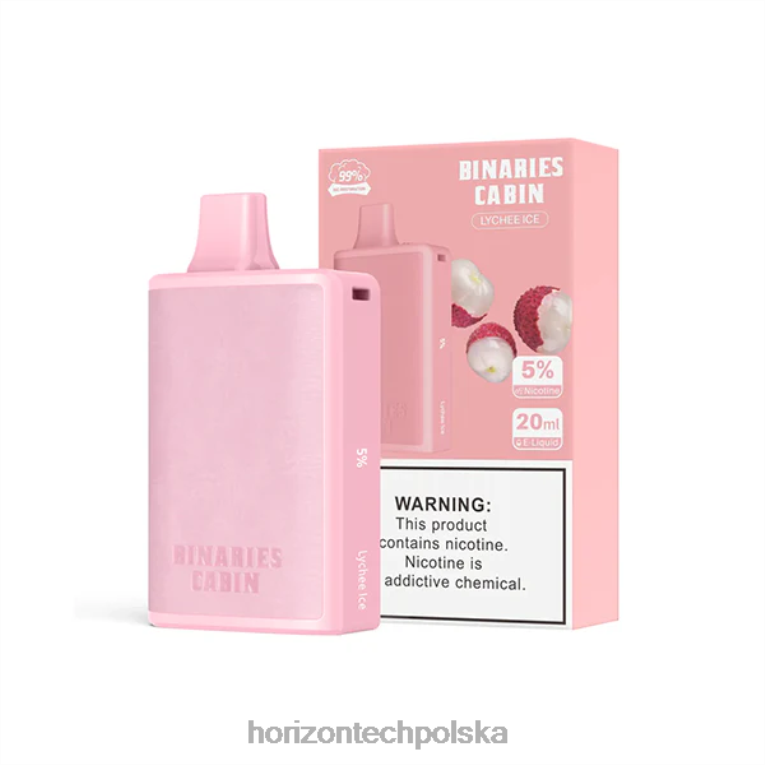 Horizon Tech Vape - HorizonTech Binaries Cabin jednorazowe 20ml NZ86N60 lód liczi