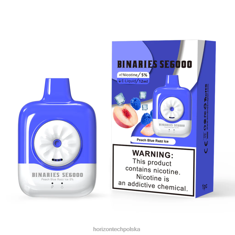 HorizonTech Warszawa - HorizonTech Binaries Cabin jednorazowe se 12ml NZ86N142 brzoskwiniowoniebieski lód razz