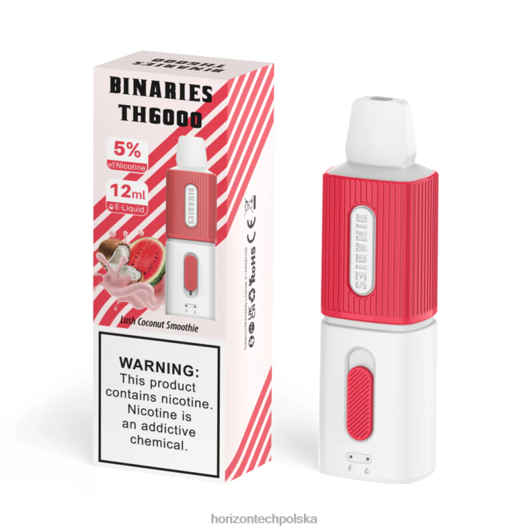 HorizonTech Disposable Vape - HorizonTech Binaries Cabin th6000 jednorazowe 12ml NZ86N119 bujny koktajl kokosowy