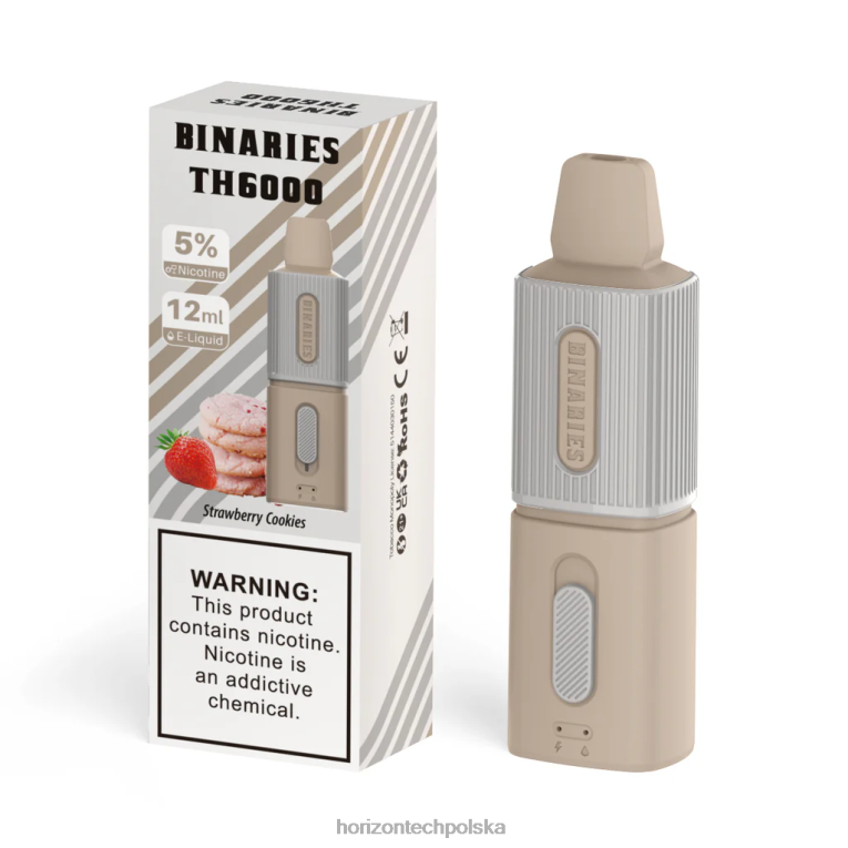 Horizon Tech Coils - HorizonTech Binaries Cabin th6000 jednorazowe 12ml NZ86N116 ciasteczka truskawkowe