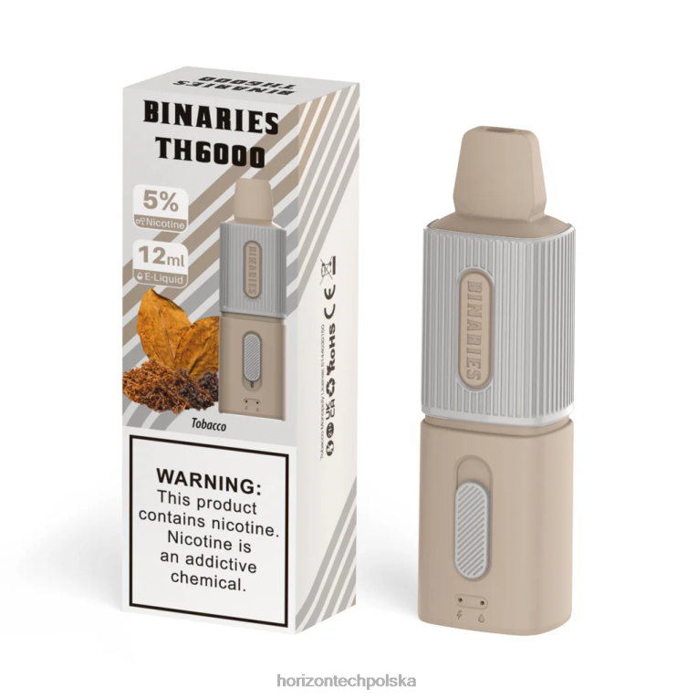 Horizon Tech Vape - HorizonTech Binaries Cabin th6000 jednorazowe 12ml NZ86N120 tytoń