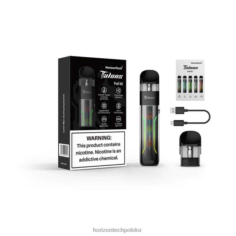 HorizonTech Vape Kit - HorizonTech Talons zestaw startowy NZ86N200 srebro o północy